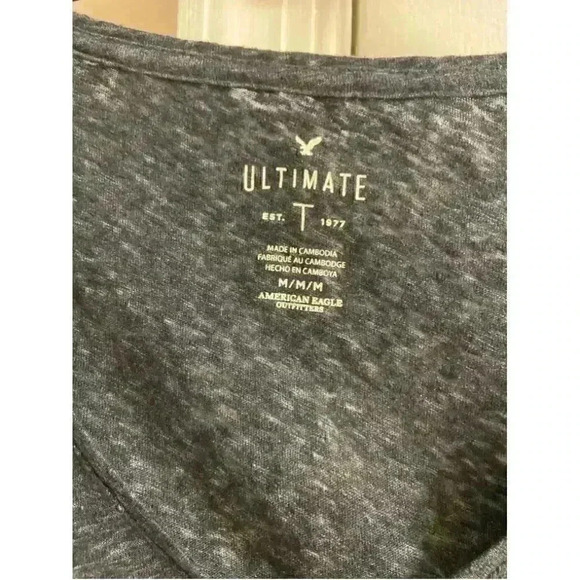 AMERICAN EAGLE outfitters ultimste t heather black t shirt medium - Picture 3 of 3